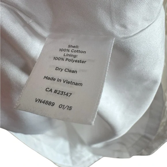 Talbots Petites White Lace Short Sleeve Sheath Dress 10P - Picture 5 of 6